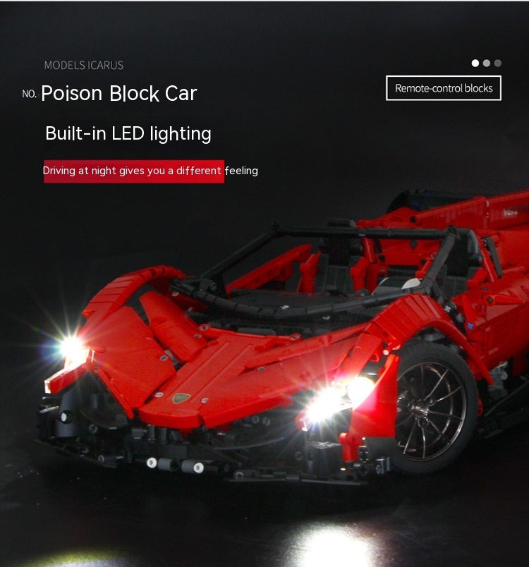 13079 Electric Remote-control Automobile Assembling And Combined Building Blocks Toy