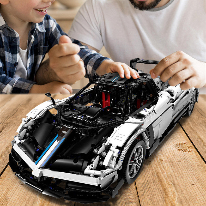 Static Version 18 Small Particle Assembly Intelligence Unit Blocks On Wheels Children's Toys