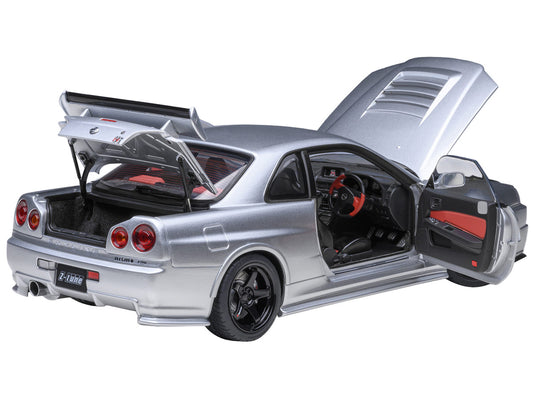 Nissan Nismo R34 GT-R Z-TUNE RHD (Right Hand Drive) Silver Metallic 1/18 Model Car by Autoart-1