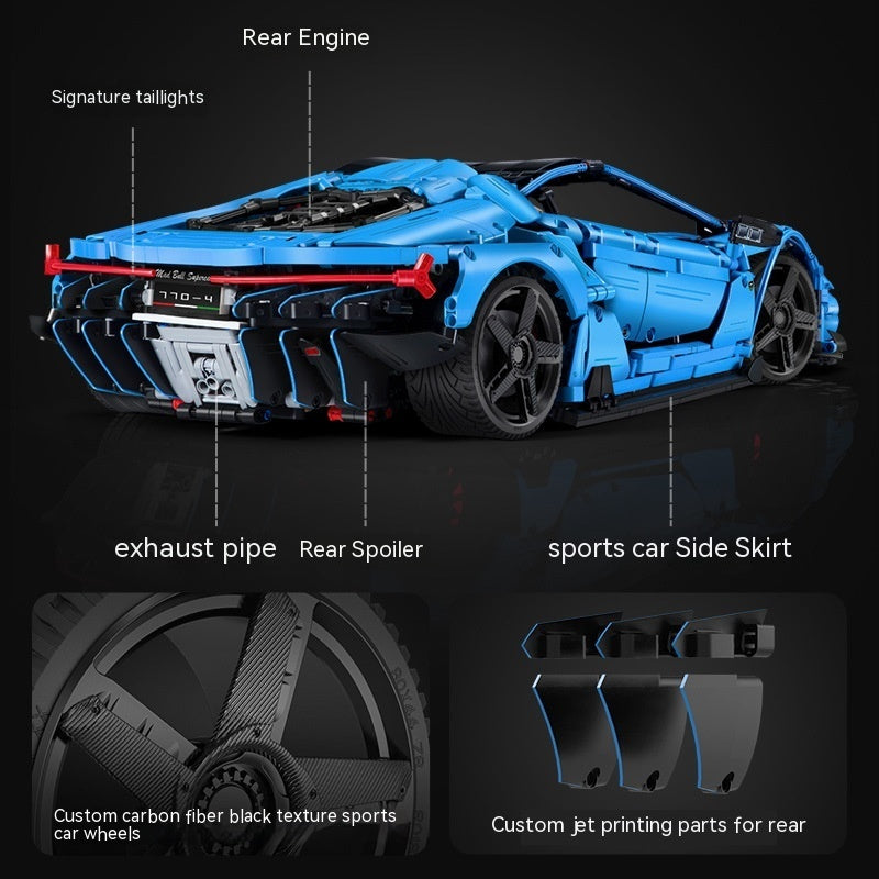 C61041 Crazy Cow Assembling Small Particle Building Blocks Gift Model Car