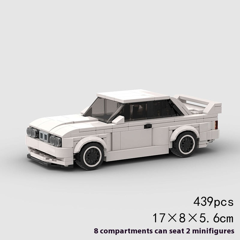 Racing Car Sports Car E30 M3 Model Small Particle Puzzle Assembled Building Block Toys